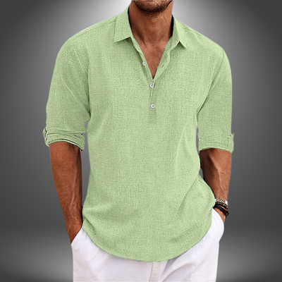 Fabiano | Elegante Camicia in Cotone e Lino per Ogni Occasione