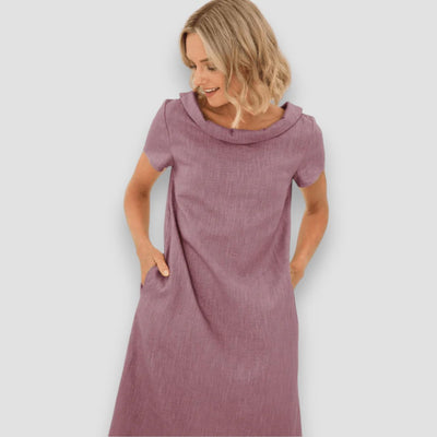 Elegante Abito Viola per Occasioni Speciali