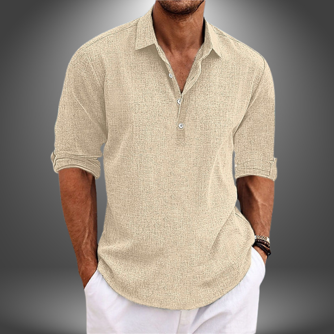 Fabiano | Elegante Camicia in Cotone e Lino per Ogni Occasione