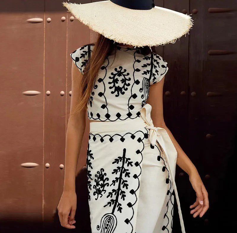 Camilla - Set stampato Top e Gonna