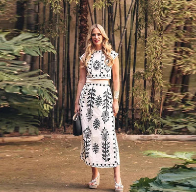 Camilla - Set stampato Top e Gonna