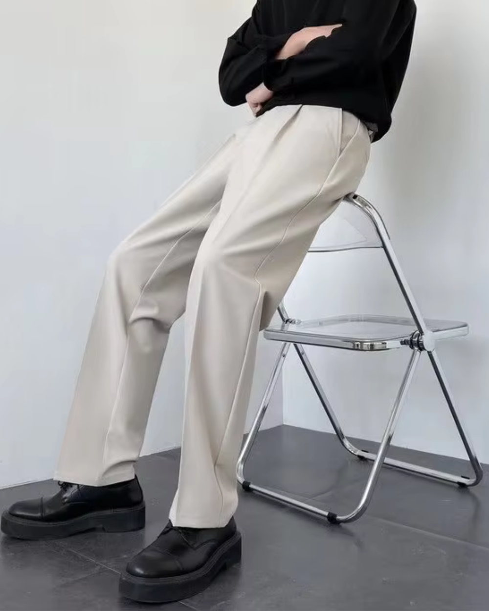Pantaloni Milan a Gamba Larga