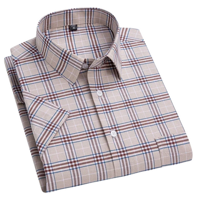 Arvani - Elegante camicia in cotone a maniche corte per un look fresco e raffinato