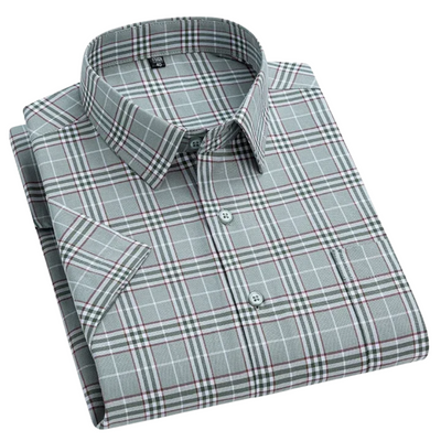 Arvani - Elegante camicia in cotone a maniche corte per un look fresco e raffinato