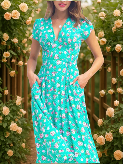 Fienna – Elegante Abito Midi con Bottoni Frontali per uno Stile Casual e Raffinato