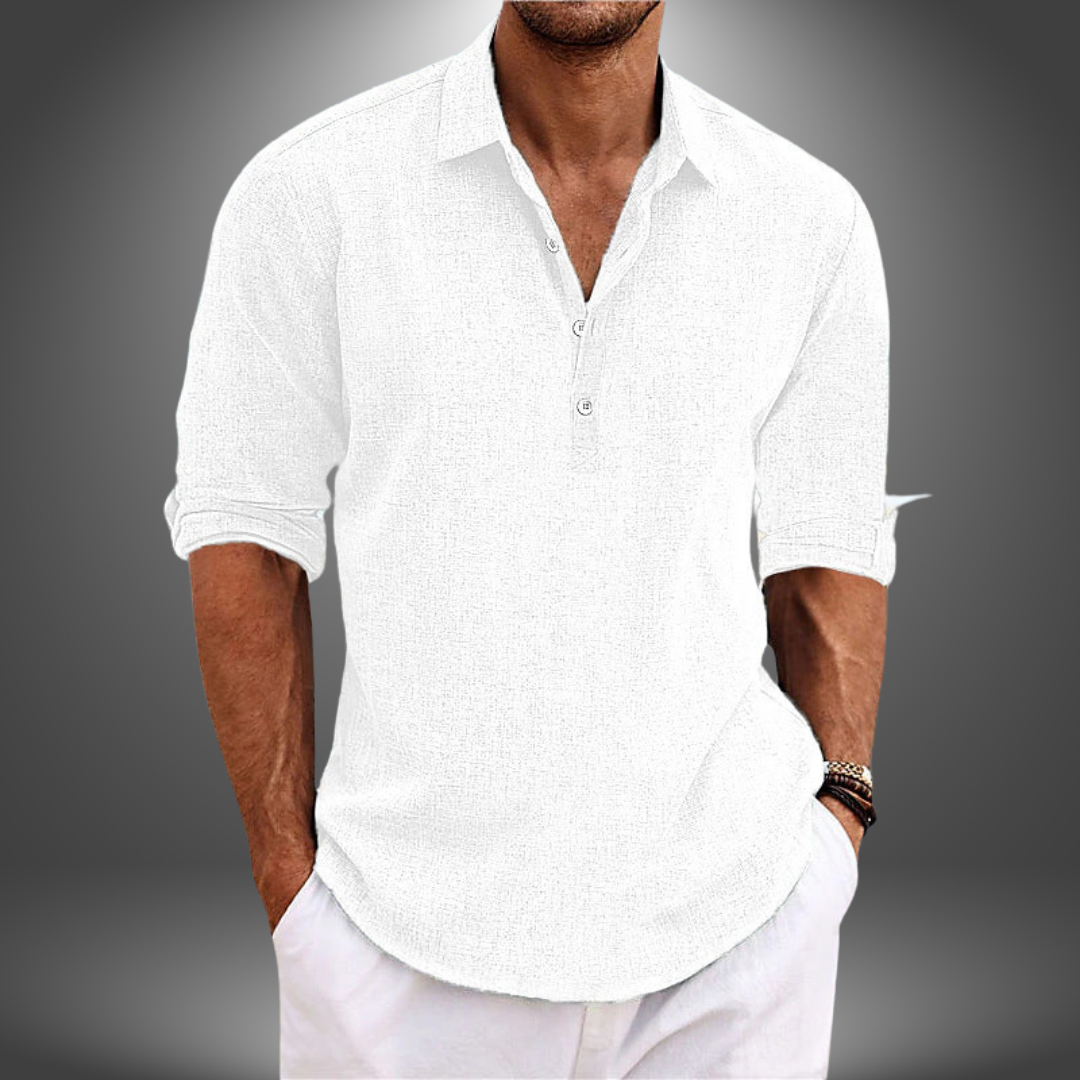 Fabiano | Elegante Camicia in Cotone e Lino per Ogni Occasione