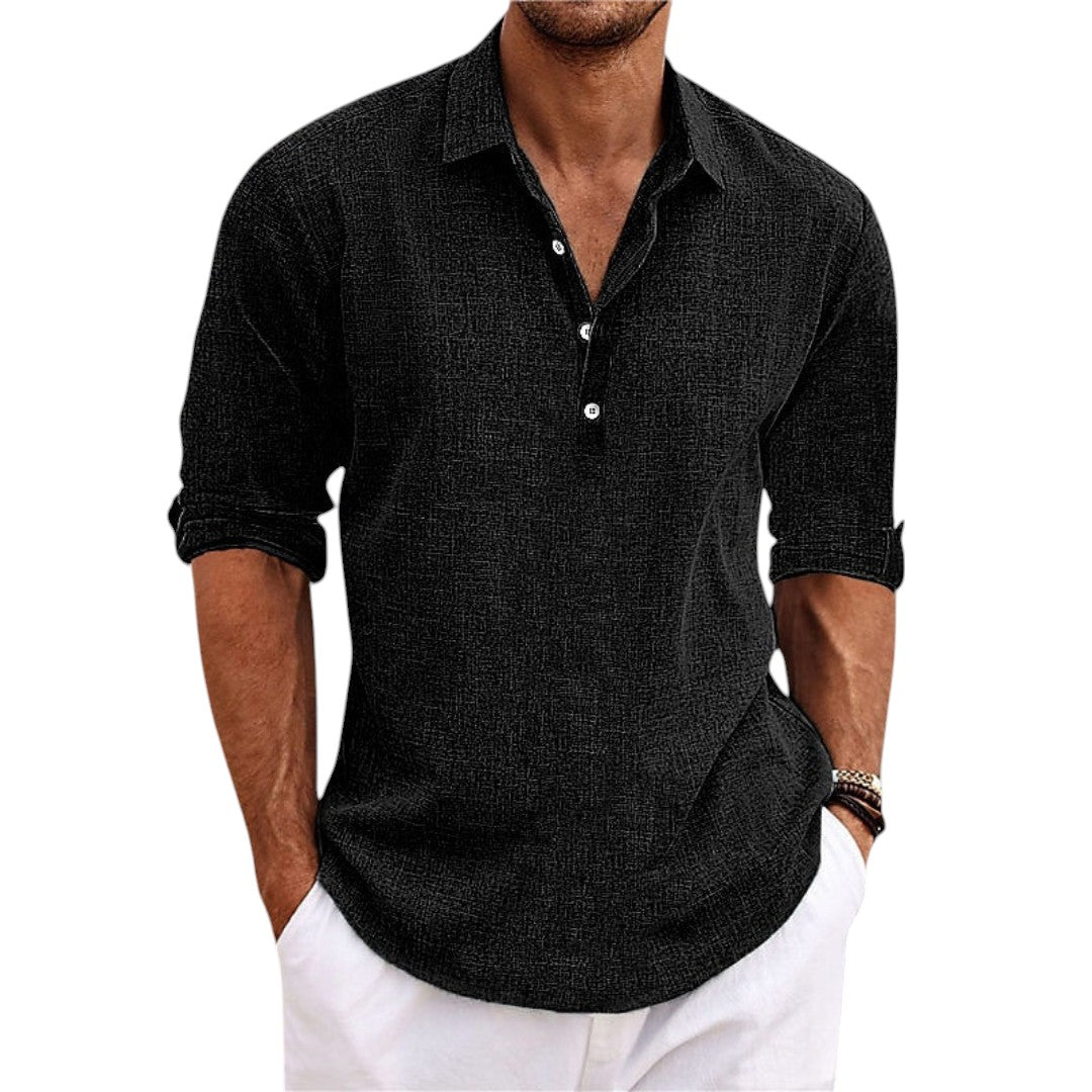 Fabiano | Elegante Camicia in Cotone e Lino per Ogni Occasione