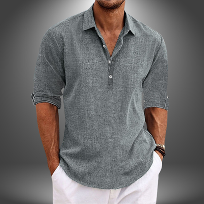 Fabiano | Elegante Camicia in Cotone e Lino per Ogni Occasione
