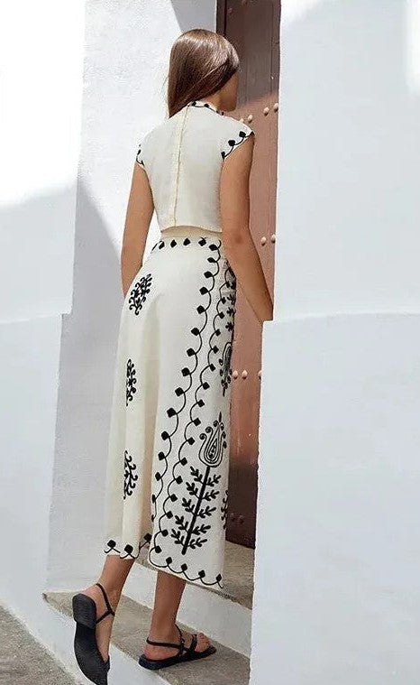 Camilla - Set stampato Top e Gonna