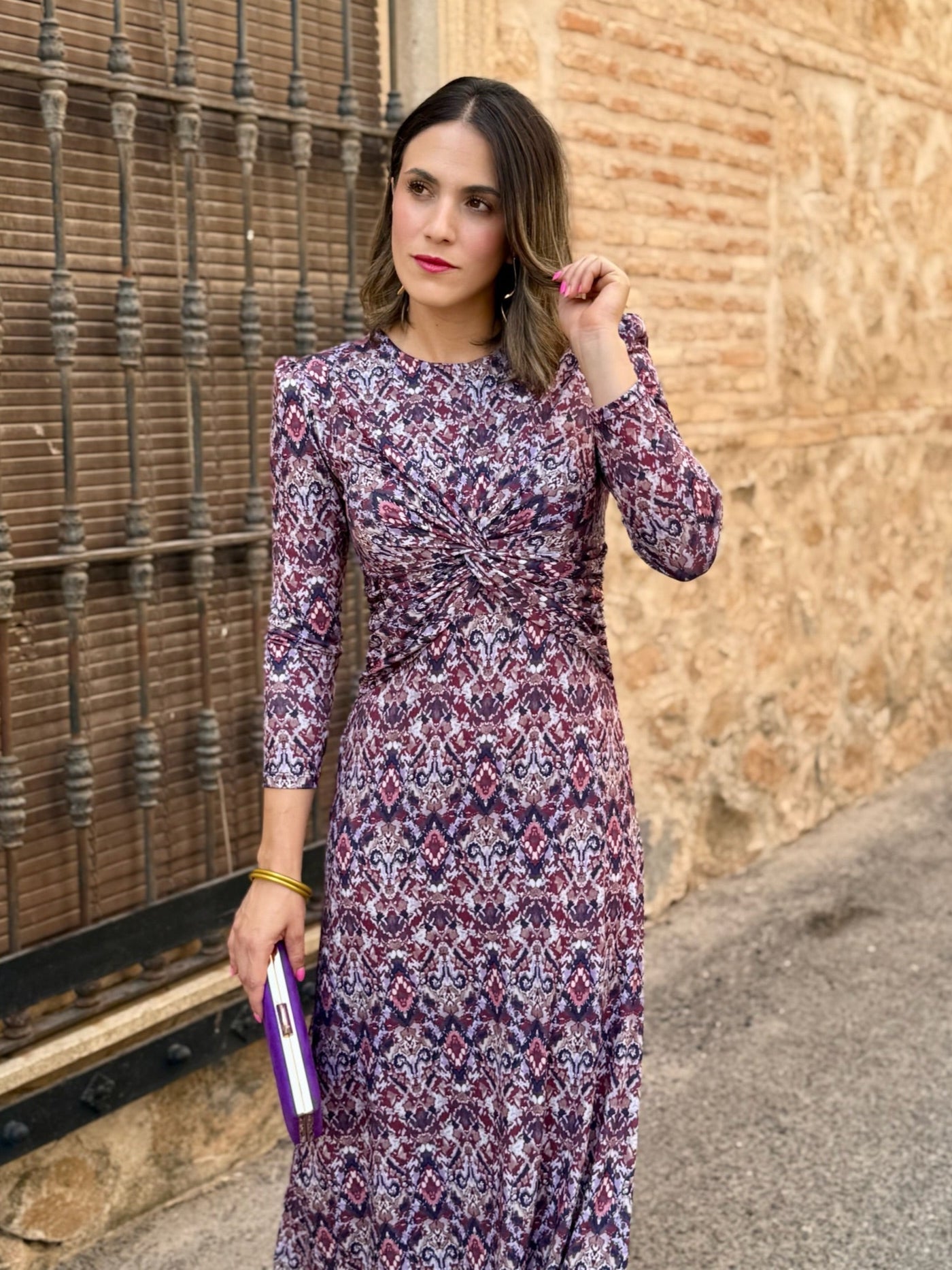 Vestito Midi Stampato con Stile Unico - Nina