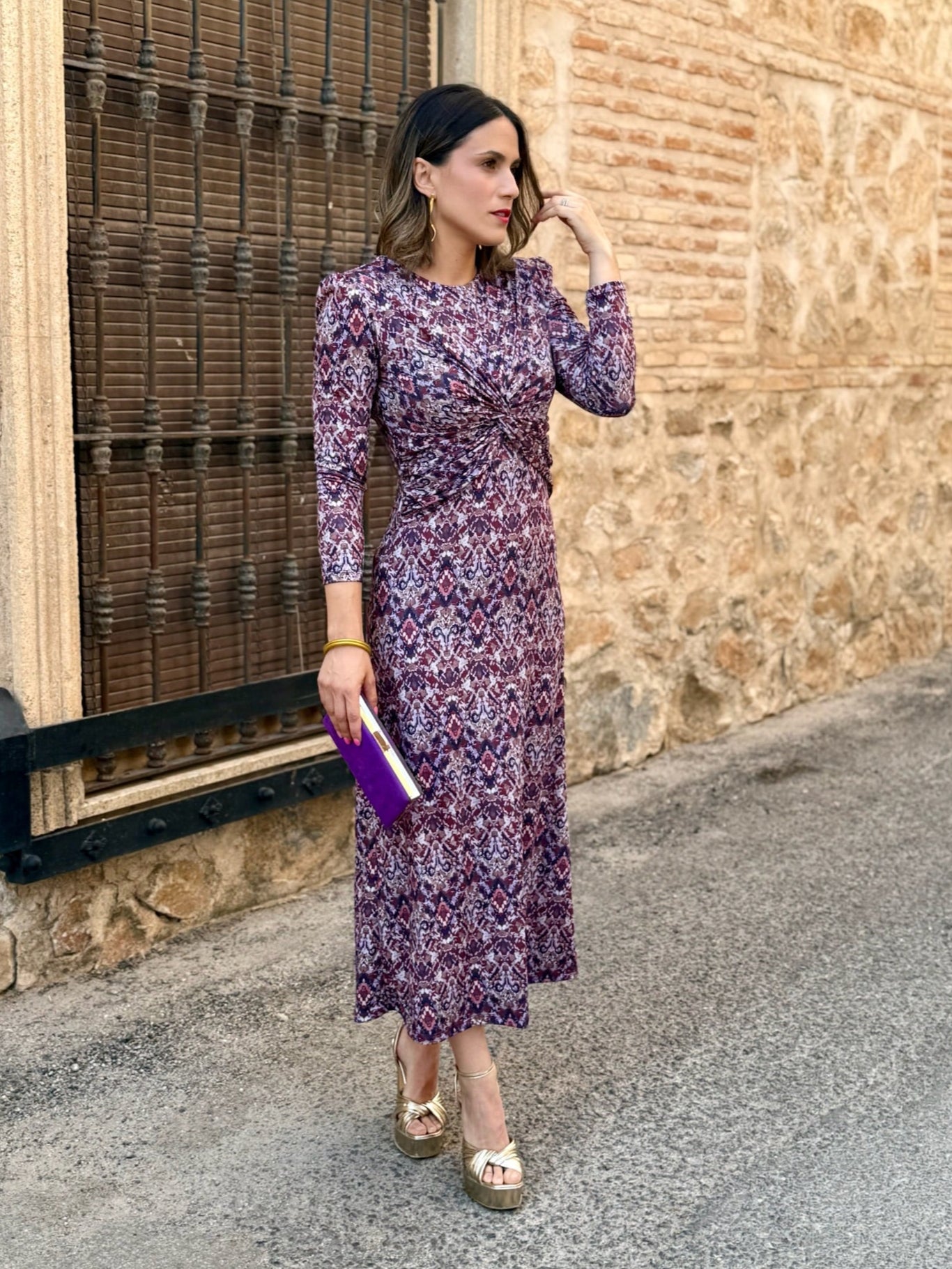 Vestito Midi Stampato con Stile Unico - Nina