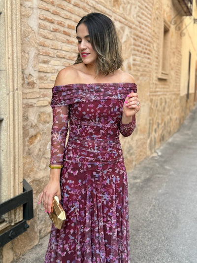 Vestito in Tul Stampato - Elegante e Raffinato di Vera