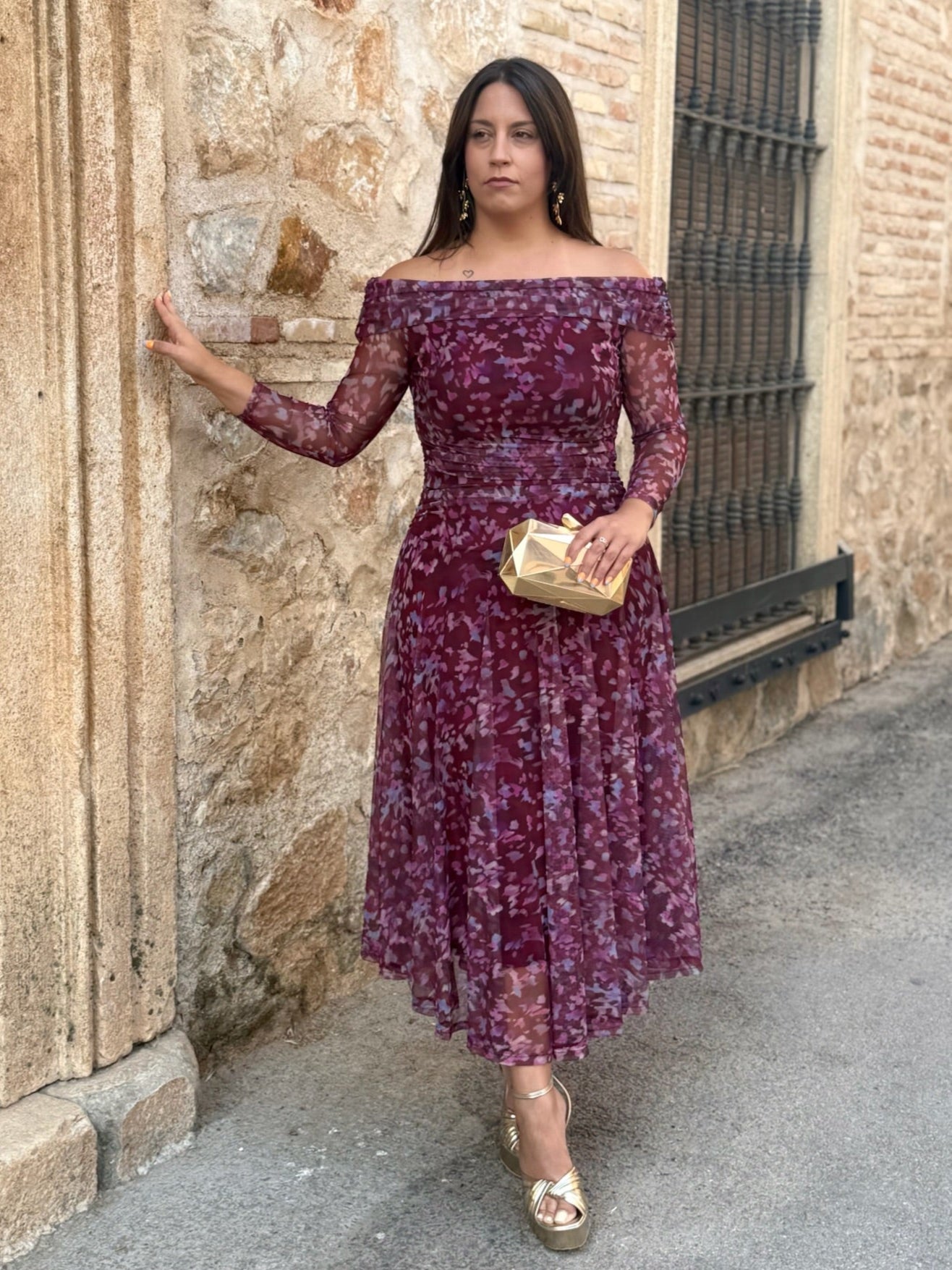 Vestito in Tul Stampato - Elegante e Raffinato di Vera