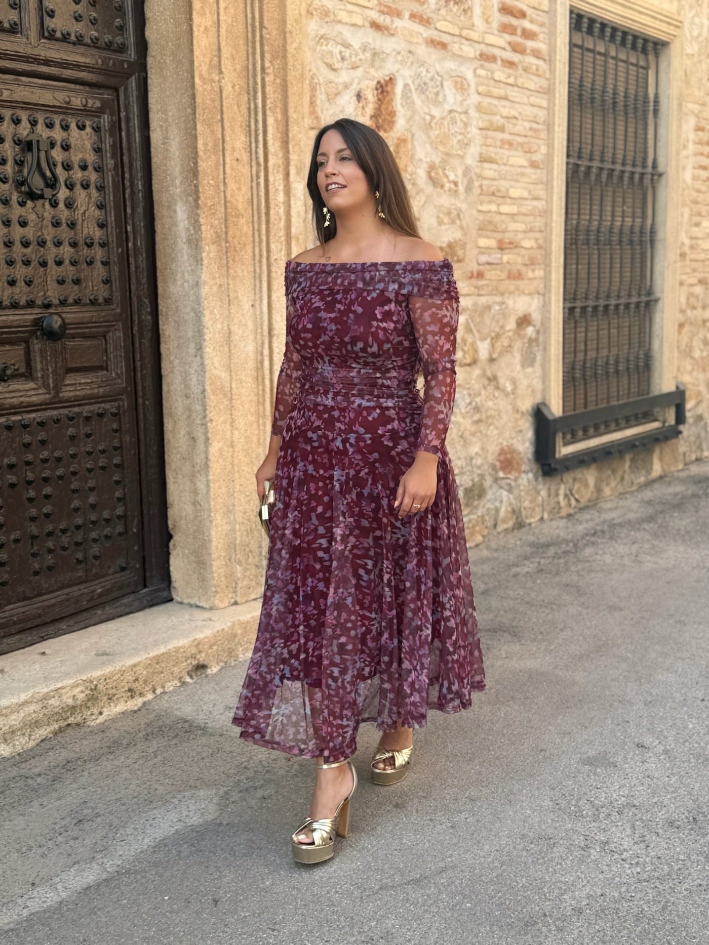 Vestito in Tul Stampato - Elegante e Raffinato di Vera