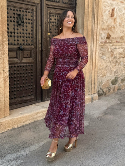 Vestito in Tul Stampato - Elegante e Raffinato di Vera