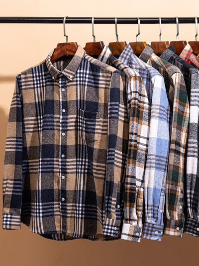 Arvani - Elegante camicia a quadri in morbido cotone per uno stile casual e alla moda