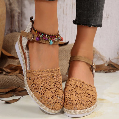 Adalyn™ - Élégantes Chaussures Boho à Talons Compensés