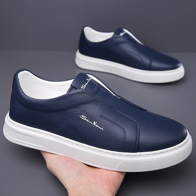Eleganti Scarpe Slip-On in Pelle per un Look Raffinato