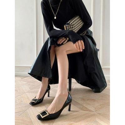 Teona™ | Eleganti sandali con punta quadrata e tacco medio per uno stile raffinato