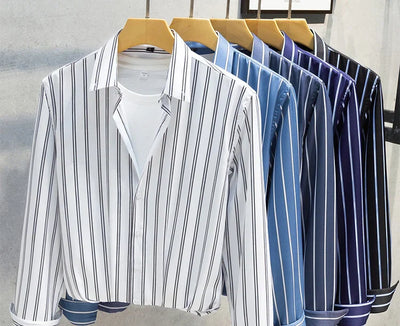 Arvani - Camicia da uomo elegante a righe per un look sofisticato