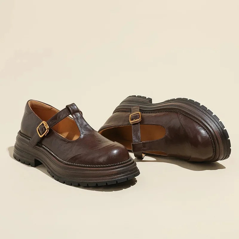 Giorgia | Eleganti Scarpe Mary Jane in Pelle di Alta Qualità