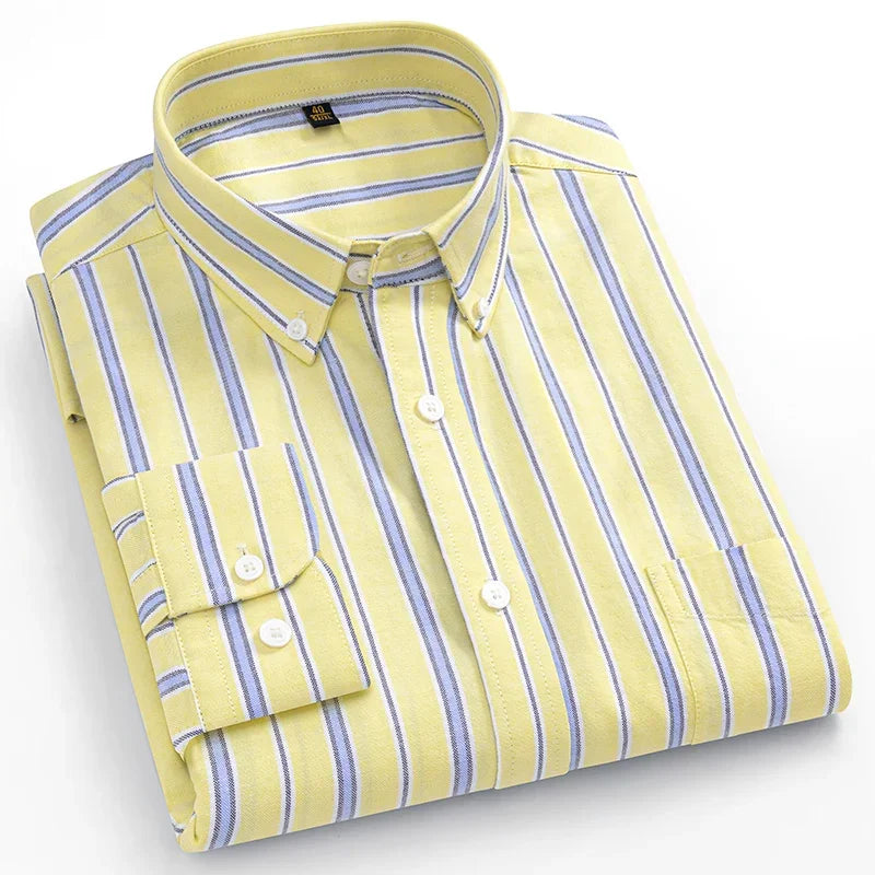 Arvani - Camicia Elegante in Morbido Cotone Oxford per uno Stile senza Tempo