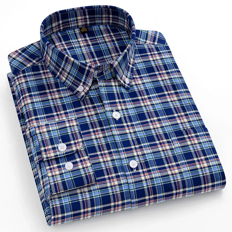 Arvani - Camicia Elegante in Morbido Cotone Oxford per uno Stile senza Tempo