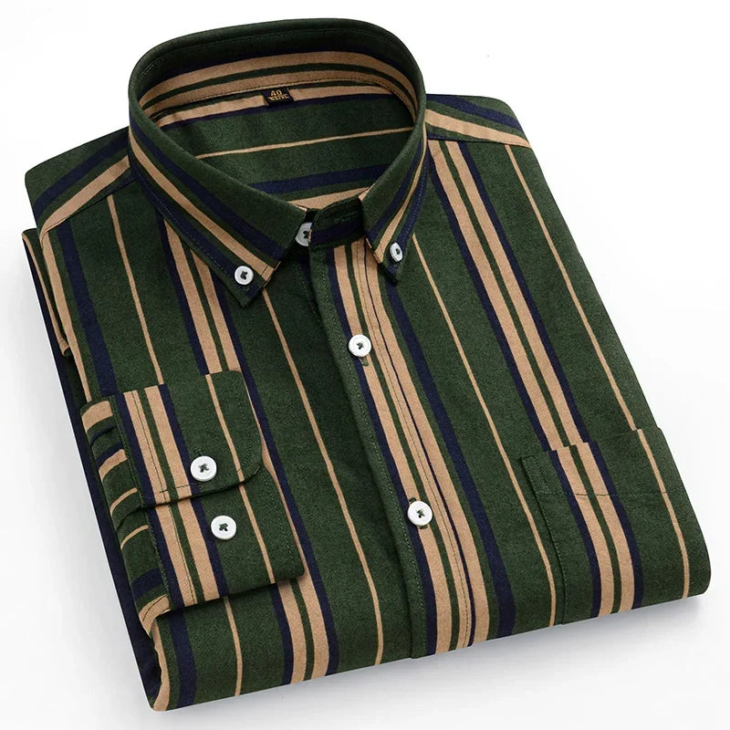 Arvani - Camicia Elegante in Morbido Cotone Oxford per uno Stile senza Tempo