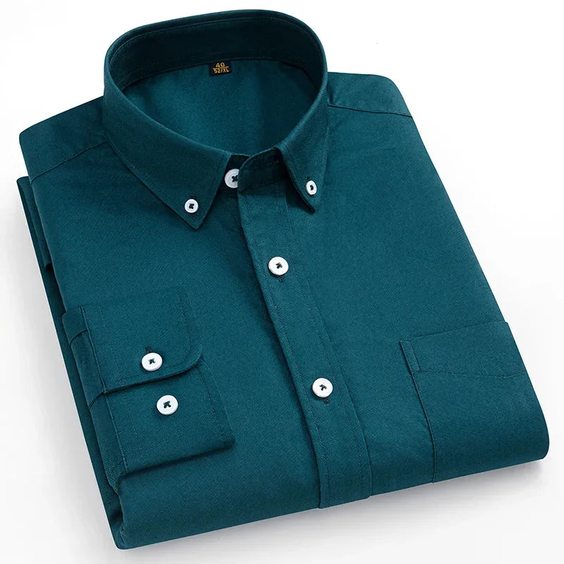 Arvani - Camicia Elegante in Morbido Cotone Oxford per uno Stile senza Tempo