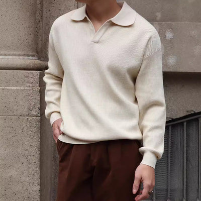 Maglione Polo a maglia strutturata