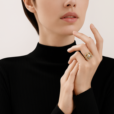 LUNA D'ORO | LUMINOSA VISIONE ANELLO