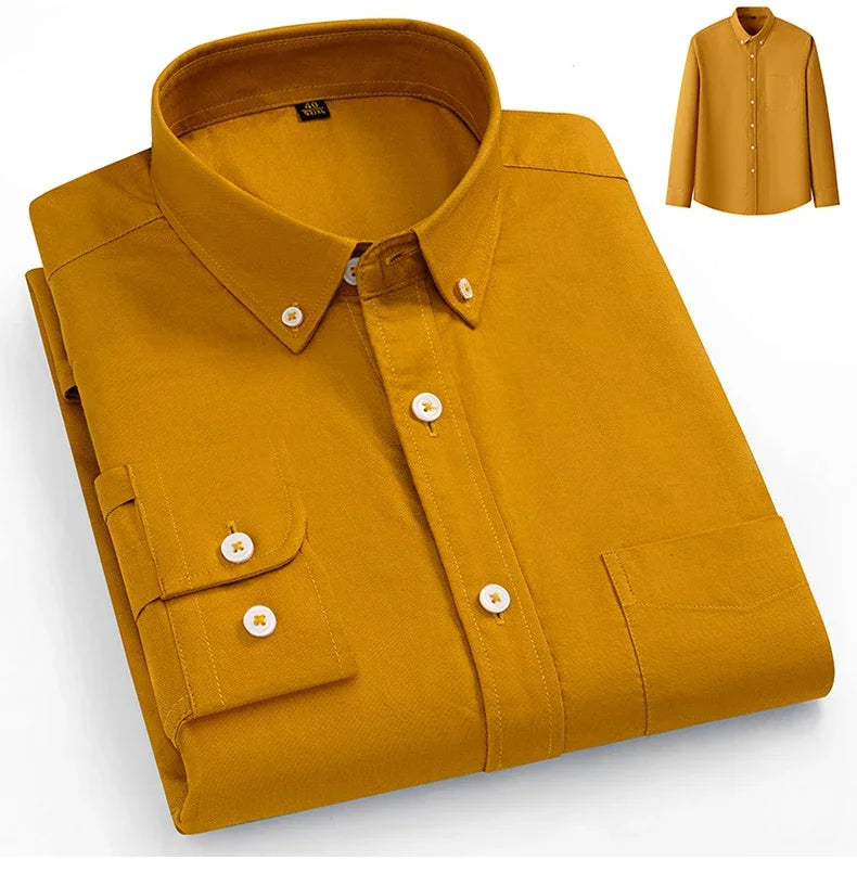 Arvani - Camicia Elegante in Morbido Cotone Oxford per uno Stile senza Tempo