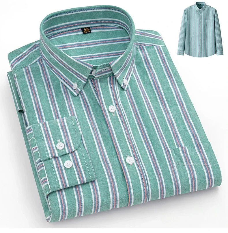 Arvani - Camicia Elegante in Morbido Cotone Oxford per uno Stile senza Tempo