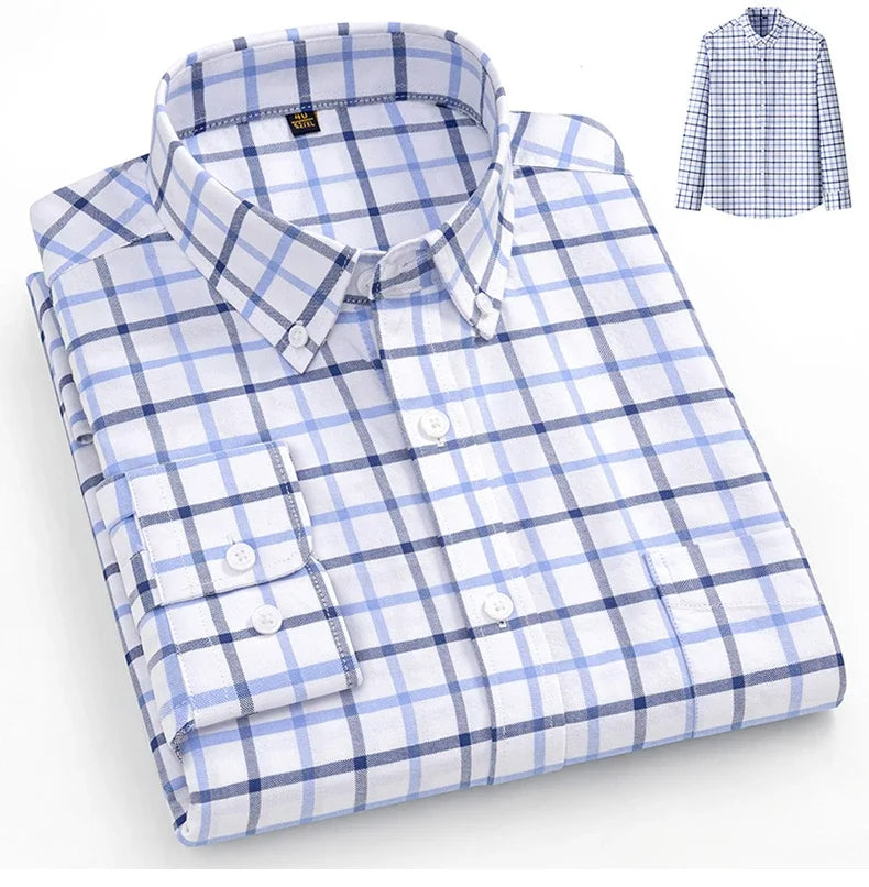 Arvani - Camicia Elegante in Morbido Cotone Oxford per uno Stile senza Tempo