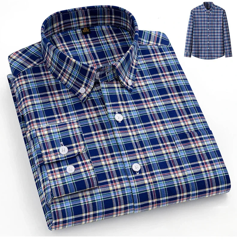 Arvani - Camicia Elegante in Morbido Cotone Oxford per uno Stile senza Tempo