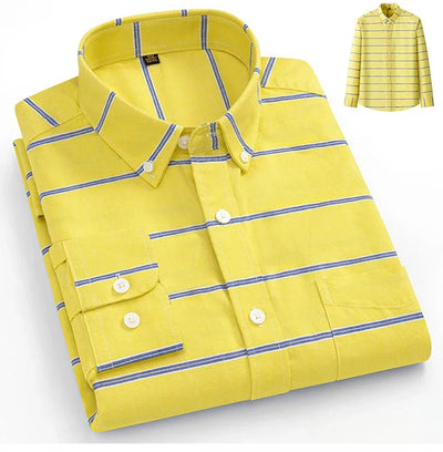 Arvani - Camicia Elegante in Morbido Cotone Oxford per uno Stile senza Tempo