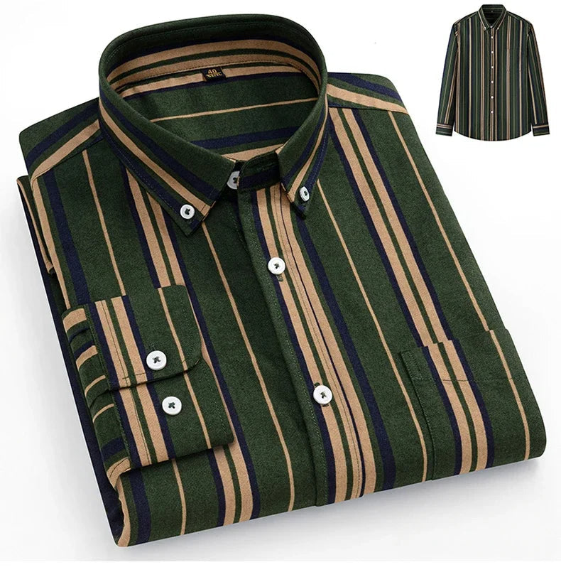 Arvani - Camicia Elegante in Morbido Cotone Oxford per uno Stile senza Tempo