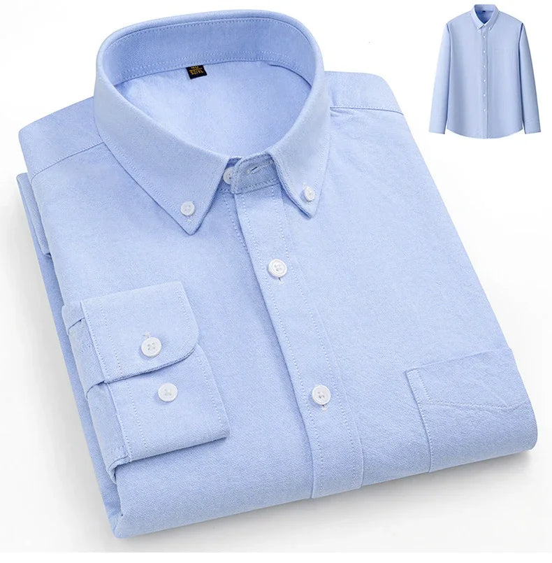 Arvani - Camicia Elegante in Morbido Cotone Oxford per uno Stile senza Tempo