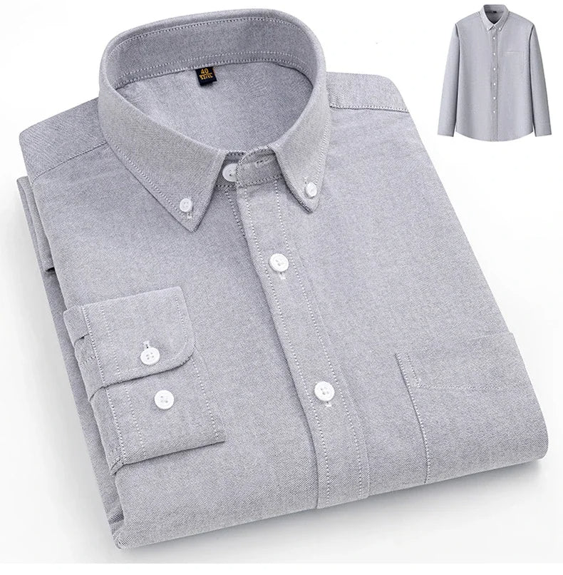 Arvani - Camicia Elegante in Morbido Cotone Oxford per uno Stile senza Tempo