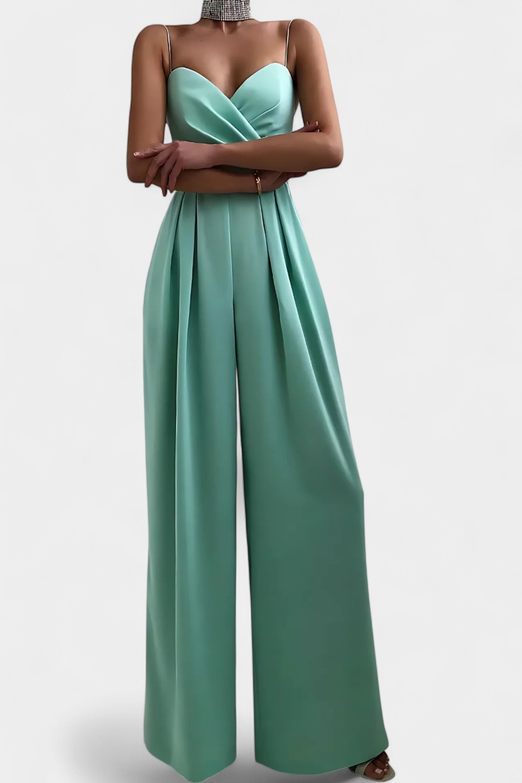 Romily Mono Sexy con Tirantes e Ampia Pierna - Sofisticato e Attraente