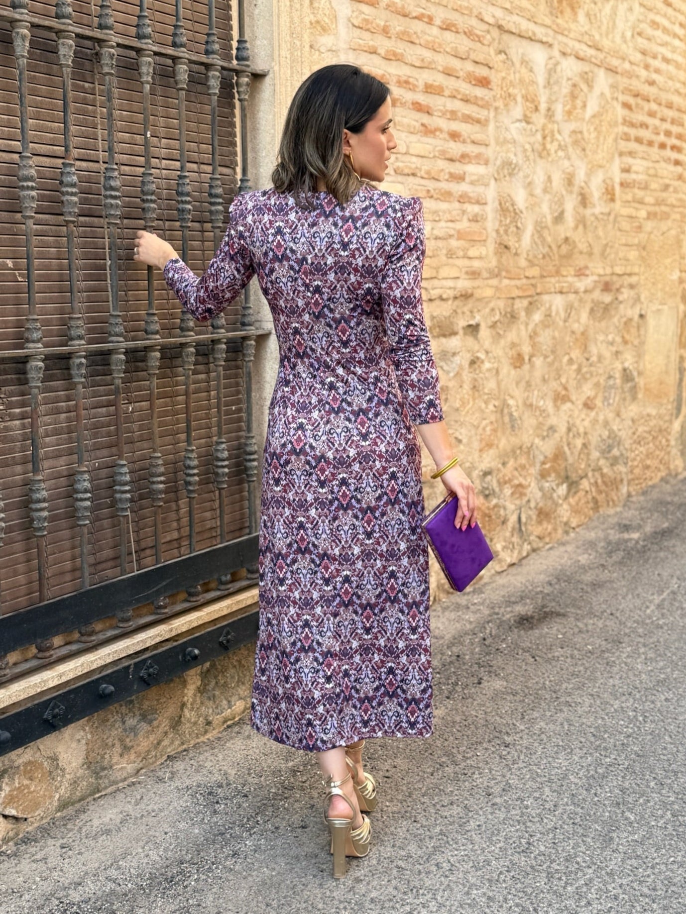 Vestito Midi Stampato con Stile Unico - Nina