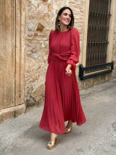 Elegante vestito plissettato Aurea per incontri e eventi speciali