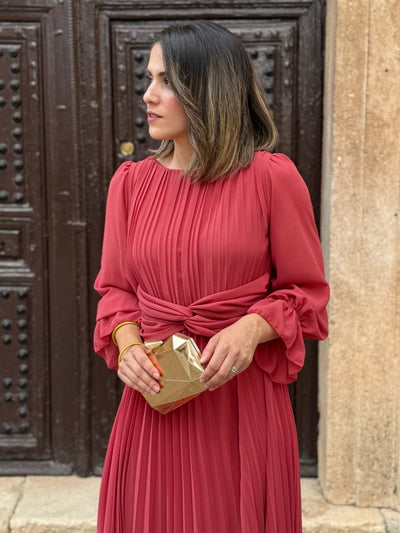 Elegante vestito plissettato Aurea per incontri e eventi speciali