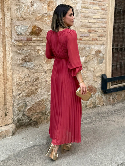 Elegante vestito plissettato Aurea per incontri e eventi speciali