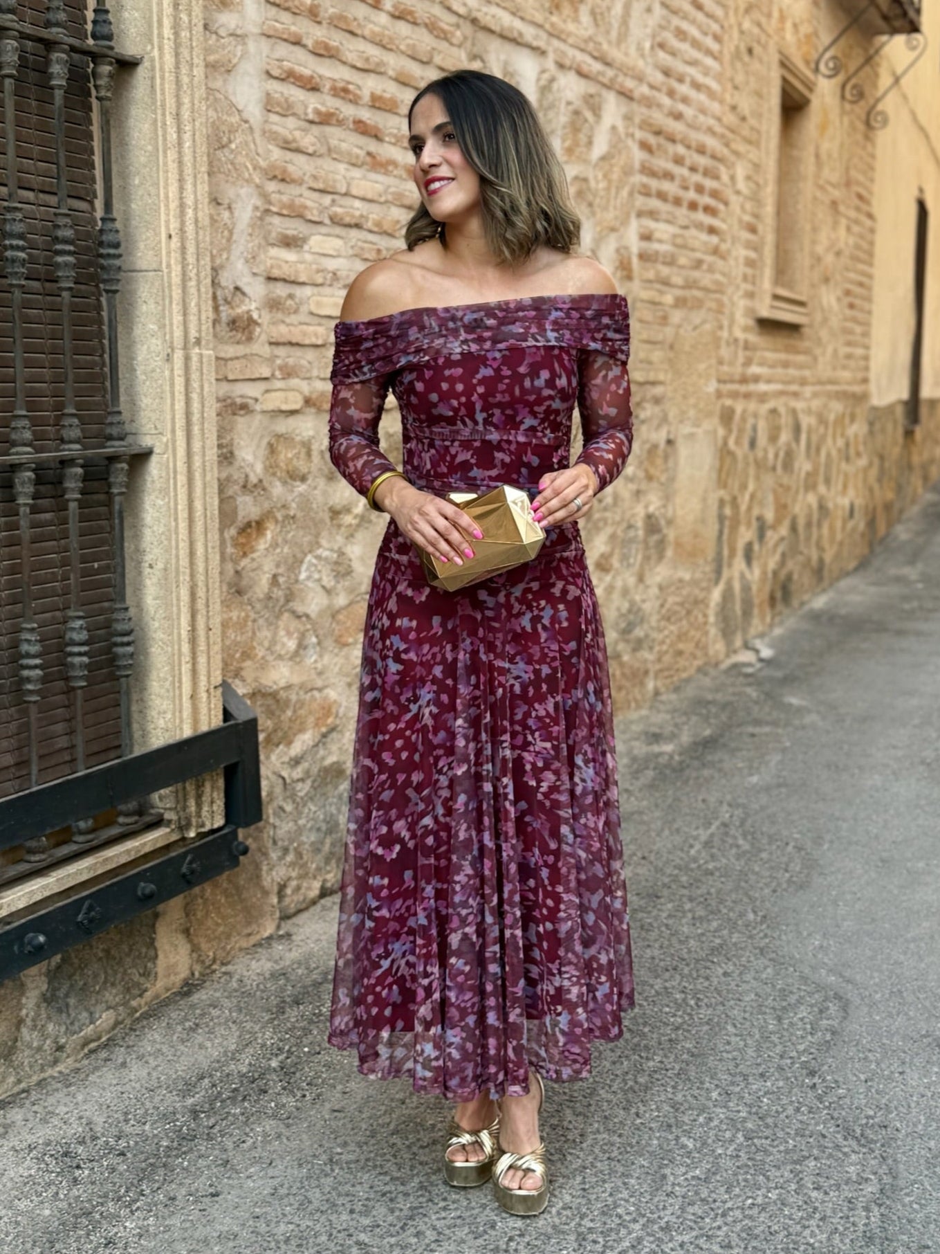 Vestito in Tul Stampato - Elegante e Raffinato di Vera